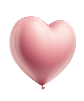 AI generated illustration of pink balloon with love shape ai generated png