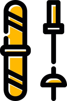 Ski Equipment Creative Icon Design vector