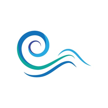 Water wave Logo Template vector