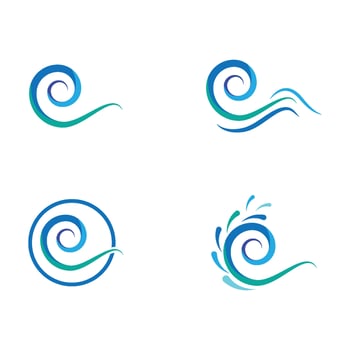 Water wave Logo Template vector