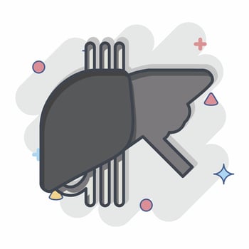 Icon Healthy Liver. related to Hepatologist symbol. comic style. simple design editable. simple illustration vector