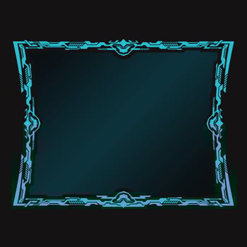 Futuristic style digital technology hud frame vector