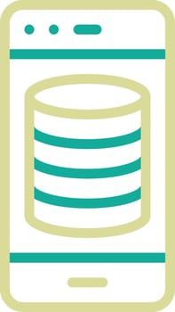 Smartphone Database Vector Icon