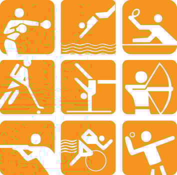 icon sports set vector editable