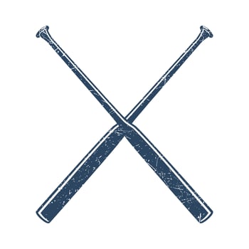 Two Crossed Baseball Bats vector