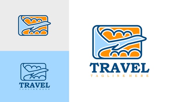 Agency travel  business logo designs concept template. Plane Travel logo transport  logistics delivery. vector