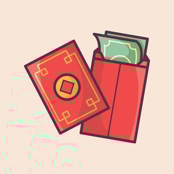 Chinese Lunar New Year celebration traditional holiday icon vector art materials. colorful and neat design