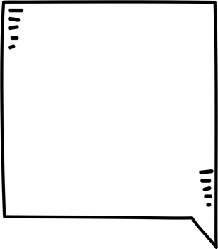 Black and white speech bubble balloon, icon sticker memo keyword planner text box banner, flat png transparent element design