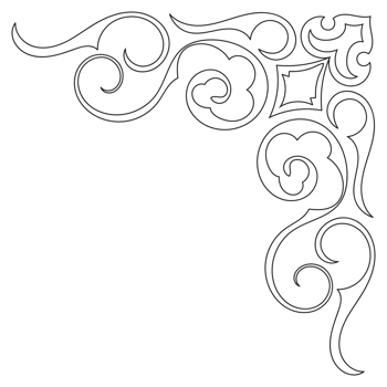Thin line vintage corner. Medieval period of the Victorian dynasty. Fancy black monogram frame design element abstract icon collection Flower simple symbol png