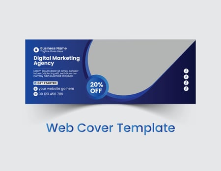 Professional corporate business social cover template design and web banner template design with creative, eye catching, professional and modern colorful layout vector