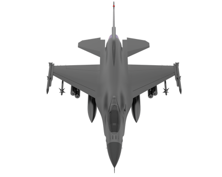 Fighter jet isolated on background. 3d rendering - illustration png