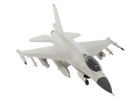 Fighter jet isolated on background. 3d rendering - illustration png