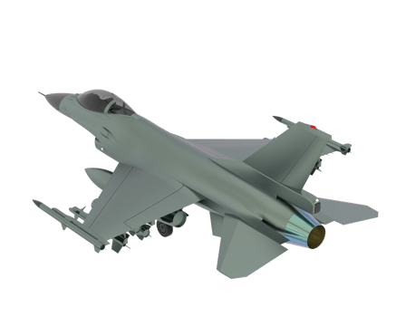 Fighter jet isolated on background. 3d rendering - illustration png