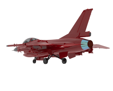 Fighter jet isolated on background. 3d rendering - illustration png