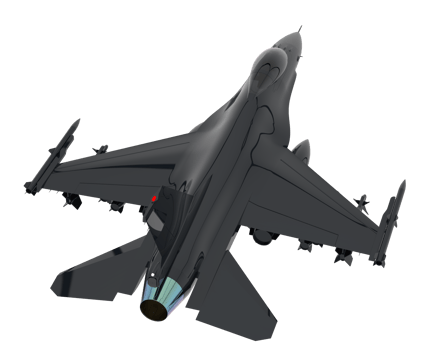 Fighter jet isolated on background. 3d rendering - illustration png
