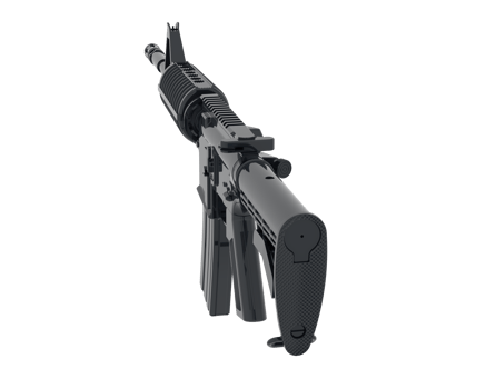 Machine-gun isolated on background. 3d rendering - illustration png