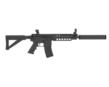Machine-gun isolated on background. 3d rendering - illustration png