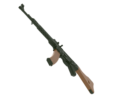 Machine-gun isolated on background. 3d rendering - illustration png