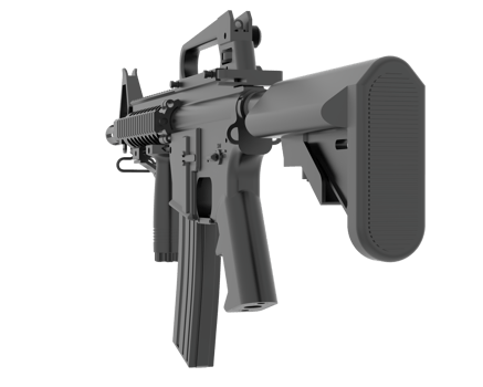 Machine-gun isolated on background. 3d rendering - illustration png