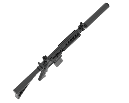 Machine-gun isolated on background. 3d rendering - illustration png