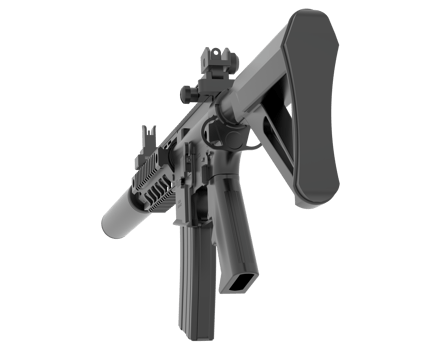Machine-gun isolated on background. 3d rendering - illustration png