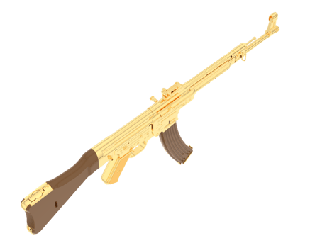 Machine-gun isolated on background. 3d rendering - illustration png