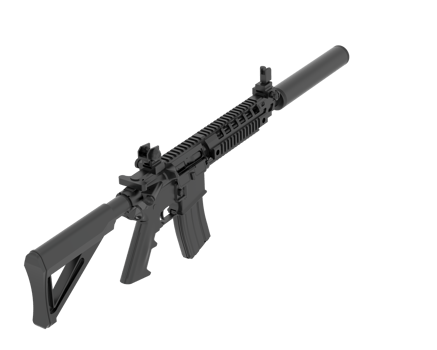 Machine-gun isolated on background. 3d rendering - illustration png