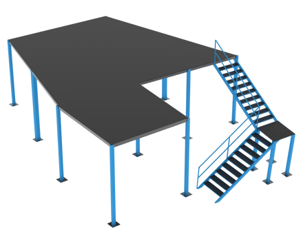 Industrial platform isolated on background. 3d rendering - illustration png