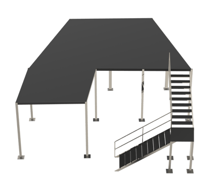Industrial platform isolated on background. 3d rendering - illustration png