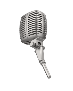 Microphone isolated on background. 3d rendering - illustration png