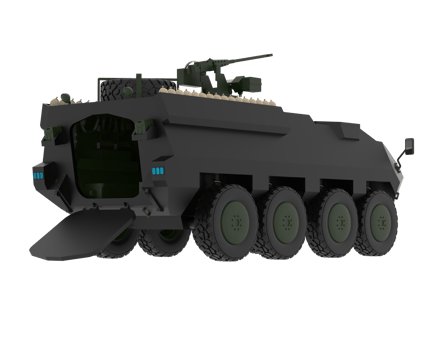 War vehicle isolated on background. 3d rendering - illustration png