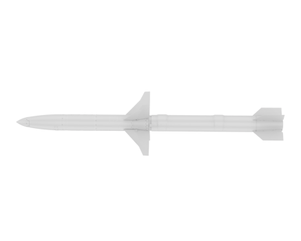 Missile isolated on background. 3d rendering - illustration png