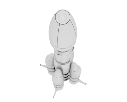 Missile isolated on background. 3d rendering - illustration png