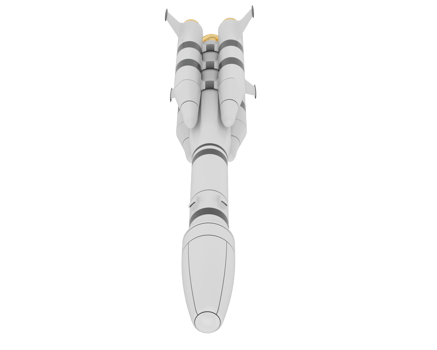 Missile isolated on background. 3d rendering - illustration png