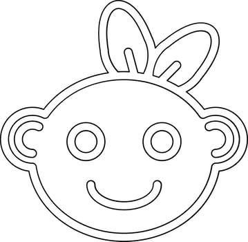 Baby Girl Vector Icon