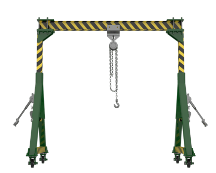 Mobile winch isolated on background. 3d rendering - illustration png