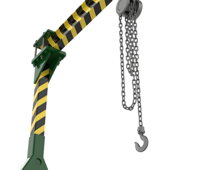 Mobile winch isolated on background. 3d rendering - illustration png