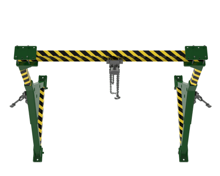 Mobile winch isolated on background. 3d rendering - illustration png