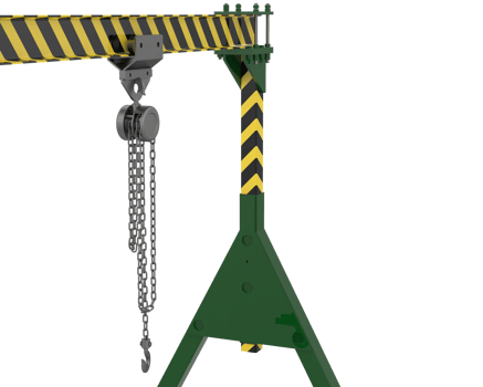 Mobile winch isolated on background. 3d rendering - illustration png
