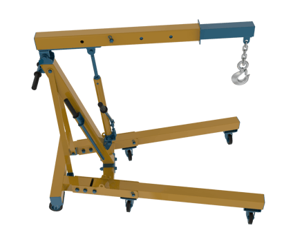 Mobile winch isolated on background. 3d rendering - illustration png