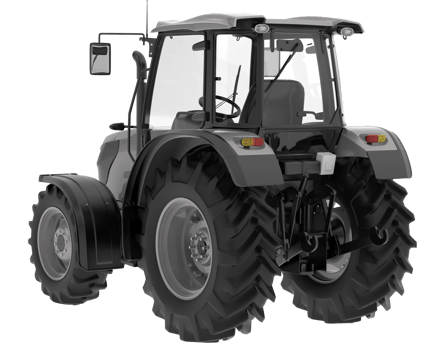 Tractor isolated on background. 3d rendering - illustration png