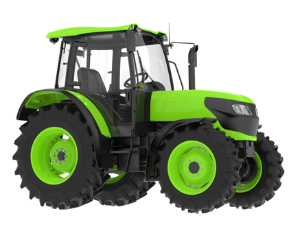 Tractor isolated on background. 3d rendering - illustration png