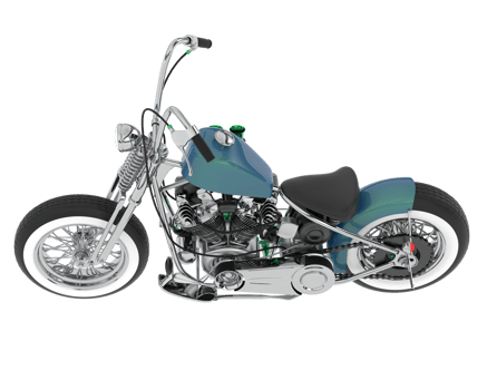 Motorcycle isolated on background. 3d rendering - illustration png