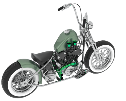 Motorcycle isolated on background. 3d rendering - illustration png