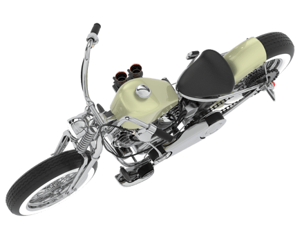 Motorcycle isolated on background. 3d rendering - illustration png