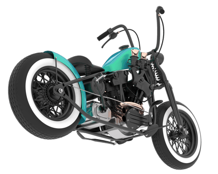Motorcycle isolated on background. 3d rendering - illustration png