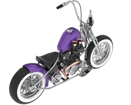 Motorcycle isolated on background. 3d rendering - illustration png