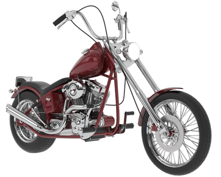 Motorcycle isolated on background. 3d rendering - illustration png