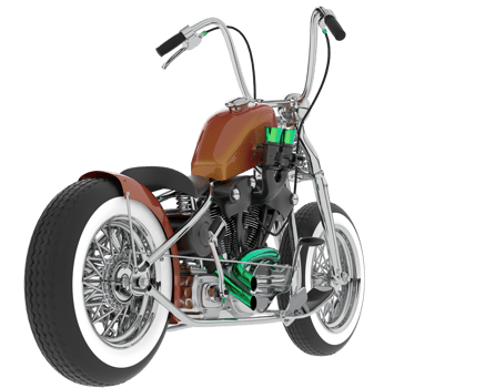 Motorcycle isolated on background. 3d rendering - illustration png
