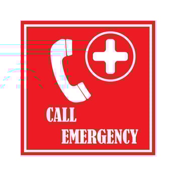 emergency call icon logo vector design template